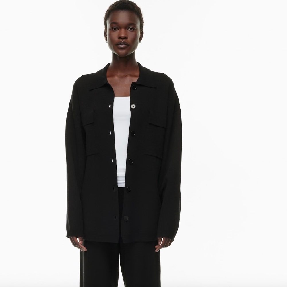 Aritizia Wilfred Ronnie shirt jacket in black